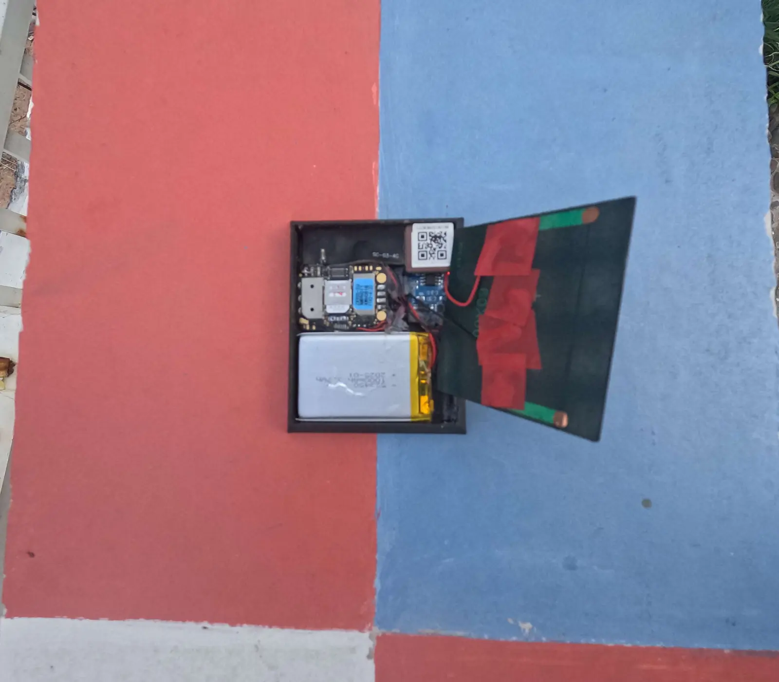 Black prototype mounted during testing
