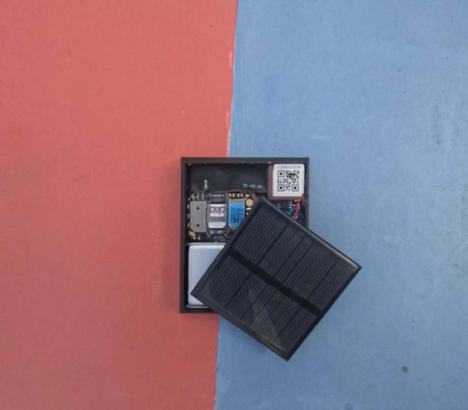 Black prototype with solar panel